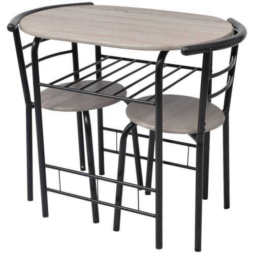 Gracie Oaks Breakfast Bar Set Table and Chair Set for Kitchen Bar Table